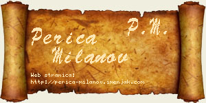 Perica Milanov vizit kartica